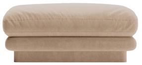 Pufas Micadoni Home Torino Velvet, smėlio ruda sp., 80 cm x 80 cm x 41 cm