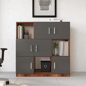 Spintelė Kalune Design VO7 956LCS1517, antracito sp./tamsiai ruda sp., 119.9 cm x 73.6 cm x 121.8 cm