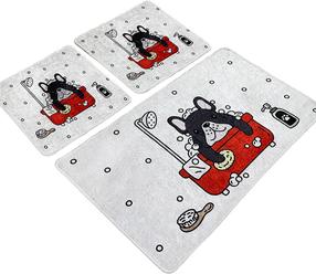 Vonios kilimėlių rinkinys Foutastic Dogs Shower 359CHL3280, įvairių spalvų, 100 cm x 60 cm