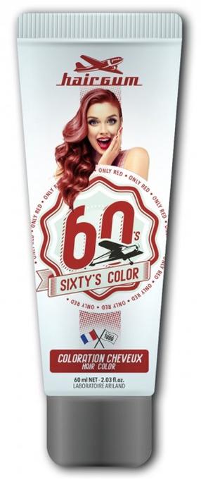 Kраска для волос HairGum Sixty's, only red цв., 60 мл