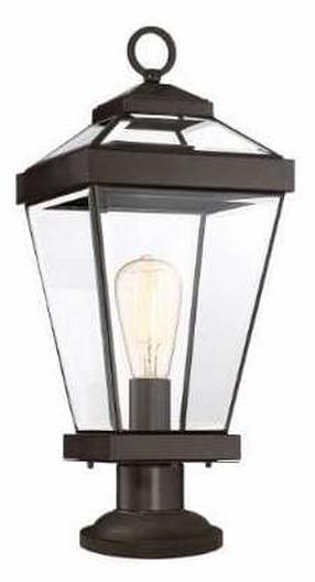Brīvi stāvošs āra gaismeklis Elstead Lighting Ravine, 60W, E27, IP44, melna krās., 20.3 cm x 51.9 cm