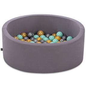 Бассейн с шариками Kalune Design Bubble Pops, ⌀ 85 см, золотой цв./серебристый цв.