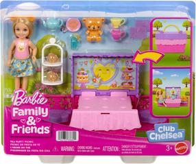 Кукла с аксессуарами Mattel Barbie Family & Friends Club Chelsea JJB40, 12 см, многоцветный
