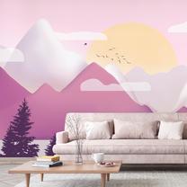 Fototapetas Artgeist Landscape At Sunset, 210 cm x 210 cm