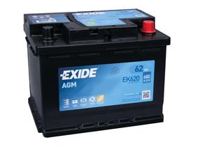 Аккумулятор Exide EK620, 12 В, 62 Ач, 680 а