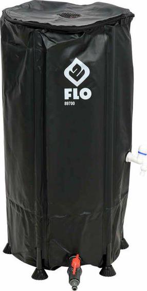 Lietus ūdens tvertne Flo T89700, 78 cm, Ø 40 cm, polivinilhlorīds (pvc)/polipropilēns (pp), melna krās.