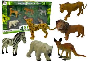 Komplekts Lean Toys African Wild Animal 12282, 6 gab., daudzkrāsaina