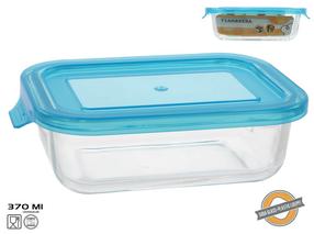Toidukarp Kitchen&GO, 0.37 l, 16.5 cm x 11 cm, läbipaistev v./sinine v.
