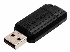 USB atmintinė Verbatim Store 'n' Go Pinstripe, juoda sp., 64 GB