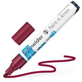 Akrilinis žymeklis Schneider Paint-It 320, 4 mm, burgundy sp.