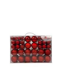 Eglutės žaisliukų rinkinys Christmas Touch, raudona sp., 3 - 6 cm, plastikas, 100 vnt.
