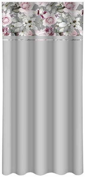 Nakts aizkari ZMK-053, balts krās./pelēka krās./rozā krās., 160 cm x 270 cm