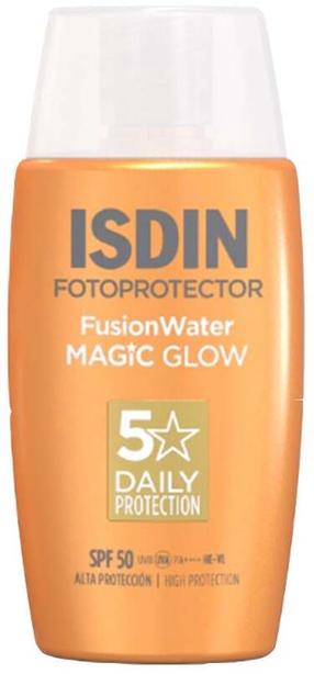 Priemonė įdegio priežiūrai veidui Isdin Photoprotector Fusion Water Magic Glow SPF50, 50 ml