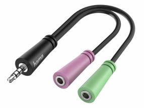 Jungtis Hama Jack Adapter 200352 200352 3.5 mm, 3.5 mm, 0.1 m, juoda sp.