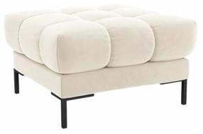 Pufas Cosmopolitan Design Bali Bluvel 22, šviesiai smėlinė, 60 cm x 60 cm x 41 cm