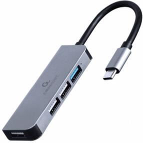 Dock jaam Gembird UHB-CM-U3P1U2P3-01 4 x USB Type A, USB Type C, hõbe v.