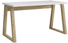 Rašomasis stalas ADRK Iwo, 135 cm x 65 cm, 75.2 cm, ąžuolo sp./balta sp.