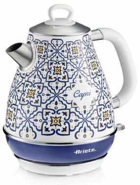 Электрический чайник Ariete Capri, 1.7 л, синий цв./белый цв.