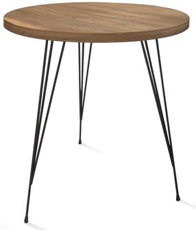 Kavos staliukas Kalune Design Sandalf, juoda sp./šviesiai ruda sp., 40 cm x 40 cm x 44 cm