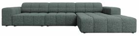 Kampinė sofa Cosmopolitan Design Chicago Haga 78, petrol sp., dešininė, 167 x 294 cm x 78 cm