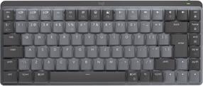 Belaidė kompiuterio klaviatūra Logitech MX Mechanical Mini 920-010780 Logitech MX Mechanical, Anglų (INT), juoda sp./pilka sp.