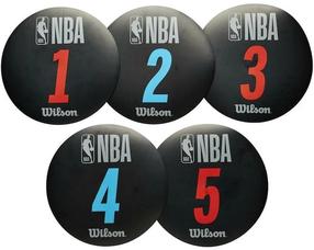 Aikštelės žymeklis Wilson NBA DRV Training WTBA9001NBA, 22.8 cm, juoda sp., 5 vnt.