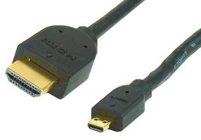 Adapteris Gembird Micro HDMI male, HDMI male, 1.8 m, melna krās.