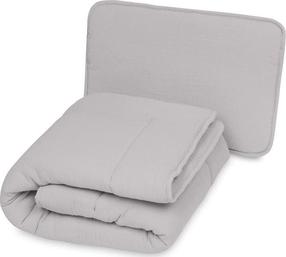 Antklodės ir pagalvės komplektas vaikams BabyMatex Muslin 42, pilka sp.