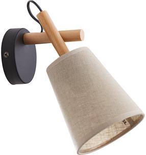 Lampa sienas TK Lighting Vaio Nature 1 573, E27, 1 x 15 W, bēša krās. / melna krās.