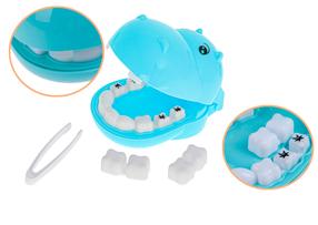 Žaislinis daktaro rinkinys Dentist Medical Kit Hippo, mėlyna sp.
