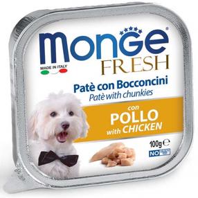Влажный корм для собак Monge Fresh, курица, 0.1 кг