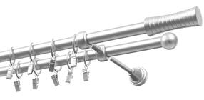 Karnīzes komplekts Olimp Walec, 150 cm, Ø 19 mm, matēta hroma цв.