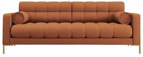 Sofa Cosmopolitan Design Bali Neve 52, aukso sp./brick red s., 96 x 217 cm x 75 cm