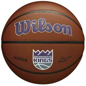 Krepšinio kamuolys Wilson Team Alliance Sacramento Kings, 7 dydis, ruda sp./balta sp./violetinė sp.