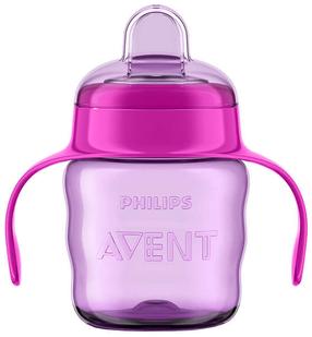 Puodelis su snapeliu Philips Avent, 200 ml, 6+ mėn., silikonas/polipropilenas (pp), rožinė sp.