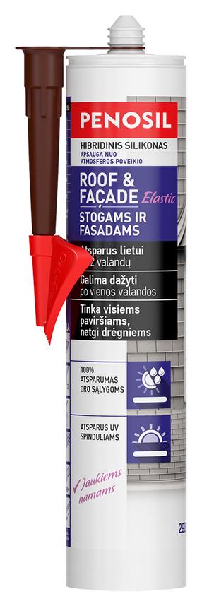 Elastingas hermetikas Penosil Roof & Facade, 0.29 l, ruda sp.