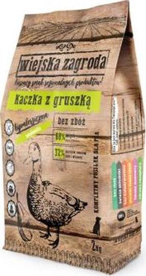 Sausas šunų maistas Wiejska Zagroda, antiena/kriaušė, 9 kg