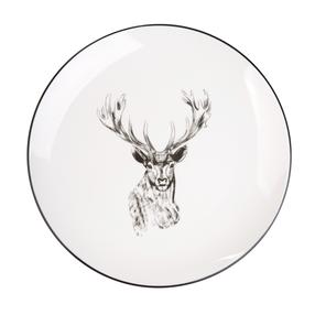 Kalėdinė lėkštė pietų Homla Reindeer, Ø 27 cm, balta