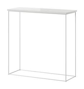 Konsoollaud ADRK Milan, läbipaistev v./valge v., 30 cm x 80 cm x 80 cm