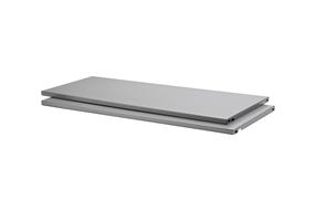 Plauktiņš Dolle Steelboard, 80 cm x 40 cm, pelēka krās., 2 gab.