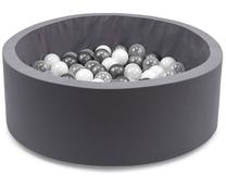 Baseinas su kamuoliukais Kalune Design Bubble Pops, ⌀ 85 cm, 150 vnt, skaidri sp./balta sp.