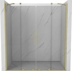 Dušo durys Mexen Velar Duo, 150 cm x 200 cm, aukso matinė sp./grūdintas