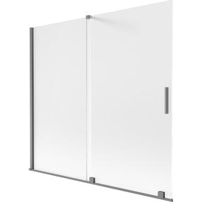 Dušo sienelė Mexen Velar, 170 cm x 150 cm, skaidri sp./gun metal sp./matinis