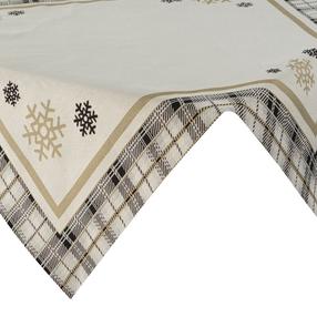Kalėdinė staltiesė kvadratinė Eurofirany Angel, beige, 90 x 90 cm