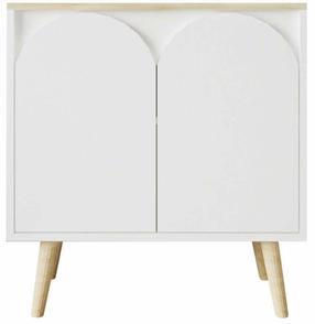 Konsoles galds Kalune Design Venezia 75, balts krās./sapphire oak krās., 30 cm x 76 cm x 80 cm