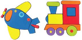 Dekoratyvinis lipdukas Marko Air Plane And Train, 48 cm x 25 cm