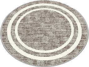 Vannitoa põrandamatt Foutastic Formica Circle 359CHL4717, valge v./pruunikas v., 160 cm x 160 cm, Ø 160 cm