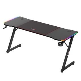 Klēpjdatora galds Huzaro Hero 4.8 RGB, 160 cm x 60 cm, 74 cm, melna krās.