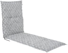 Āra krēsla spilvens Patio Malezja Liege H039-06PB, balta krās./pelēka krās., 190 x 60 cm
