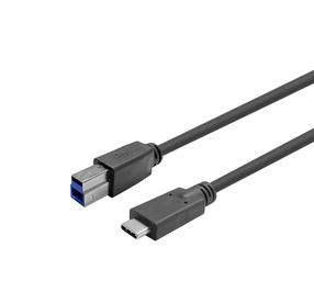 Kabelis Vivolink Pro PROUSBCBMM7.5 USB Type-C, USB-B, 15 m, melna krās.